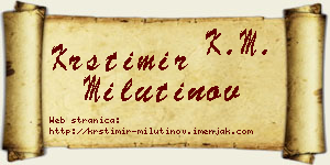 Krstimir Milutinov vizit kartica